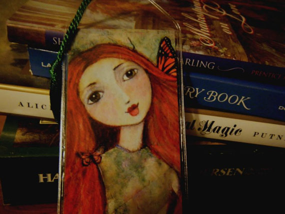 NEW Ella the Butterfly Faerie - Mixed Media Art Bookmark