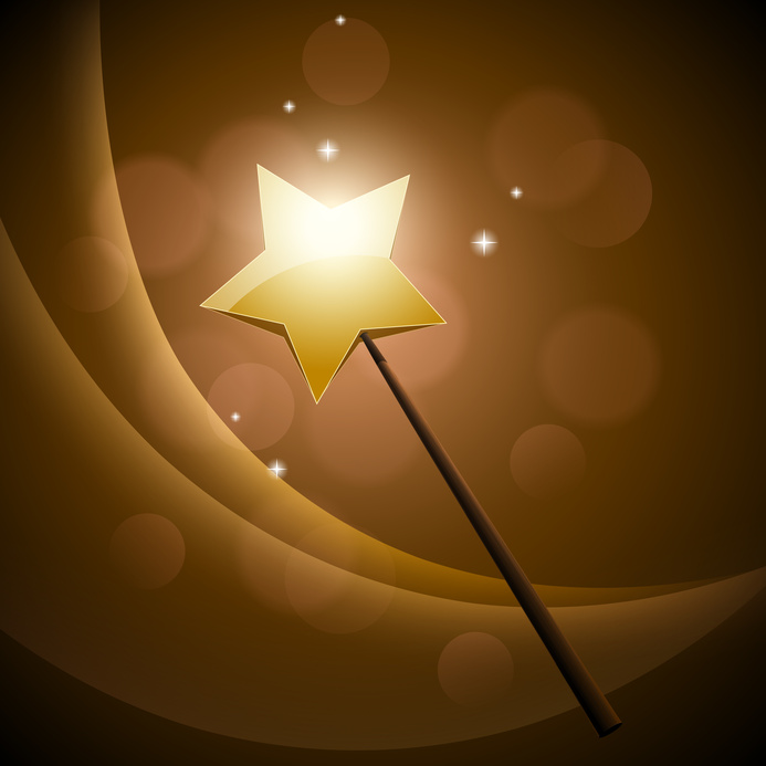 Golden magic wand